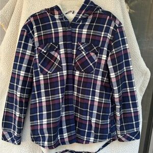 **SOLD**Boston Traders Women's Quilted Long Sleeve Plush LINED FLANNEL
